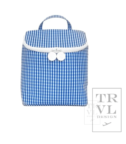 Coated Canvas Gingham Lunch Bag