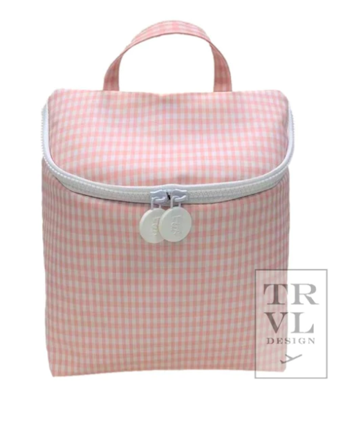 Coated Canvas Gingham Lunch Bag