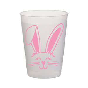 Pink Bunny Face Frost Flex Cup