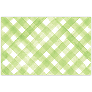 Lime Buffalo Check Paper Placemat