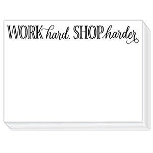Work Hard Shop Harder Note Slab Pad