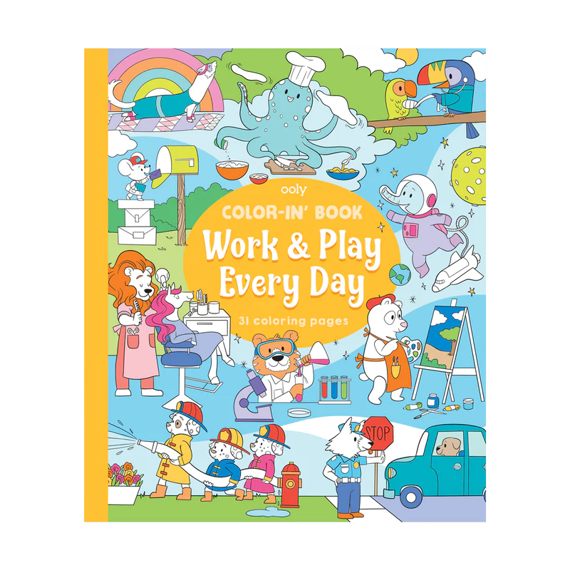 Color-in Book Work & Play Every Day