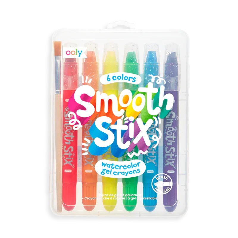 Ooly Smooth Stix Watercolor Gel Crayons 7 Pc