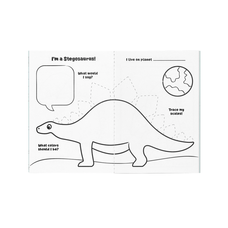 Mini Traveler Dino in Space Coloring & Activity Kit