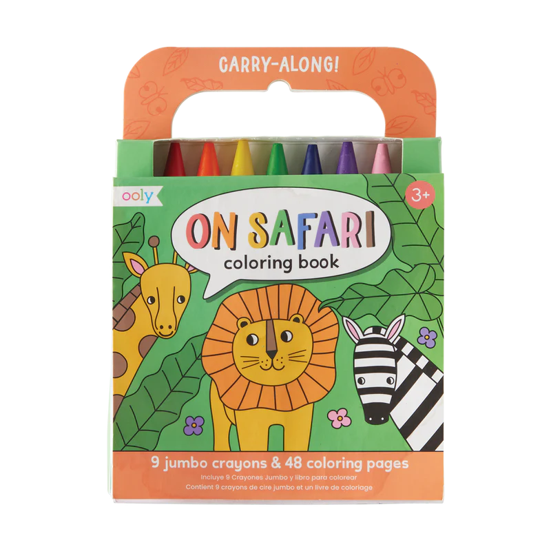 Carry Along Crayon & Coloring Book Kit -On Safari