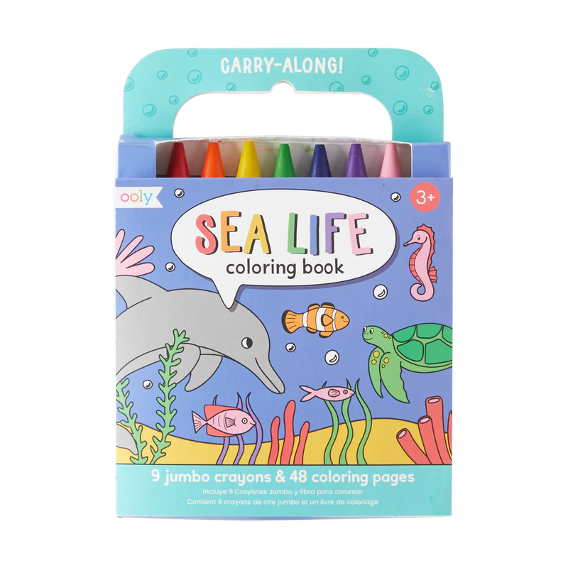 Carry Along Crayon & Coloring Book Kit - Sea Life