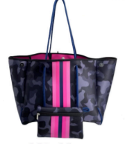 Black With Purple Detail Neoprene Tote Bag – Sistique Boutique