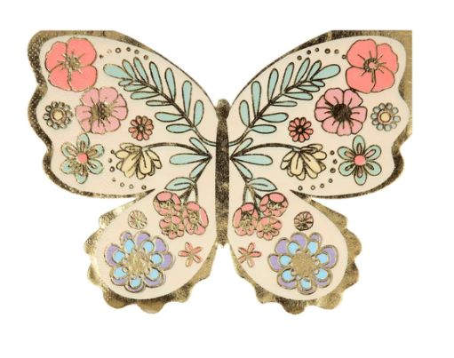 Floral Butterfly Napkins