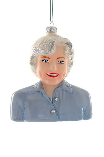 Betty White Blown Glass Ornament