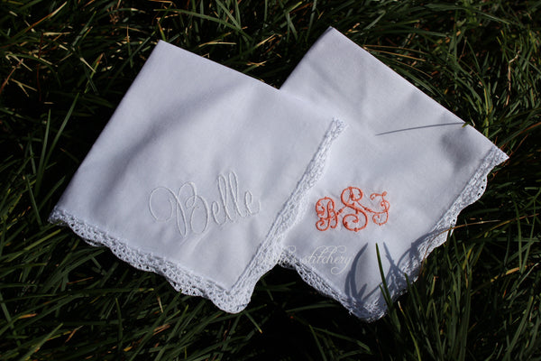 White Cotton Women s Handkerchief Sadie s Stitchery