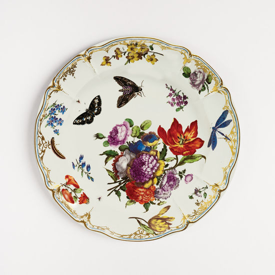 Pink Butterfly Tin Plate