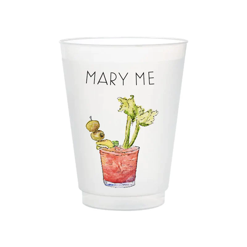 "Mary Me" Bloody Mary Frosted Non-breakable Cup