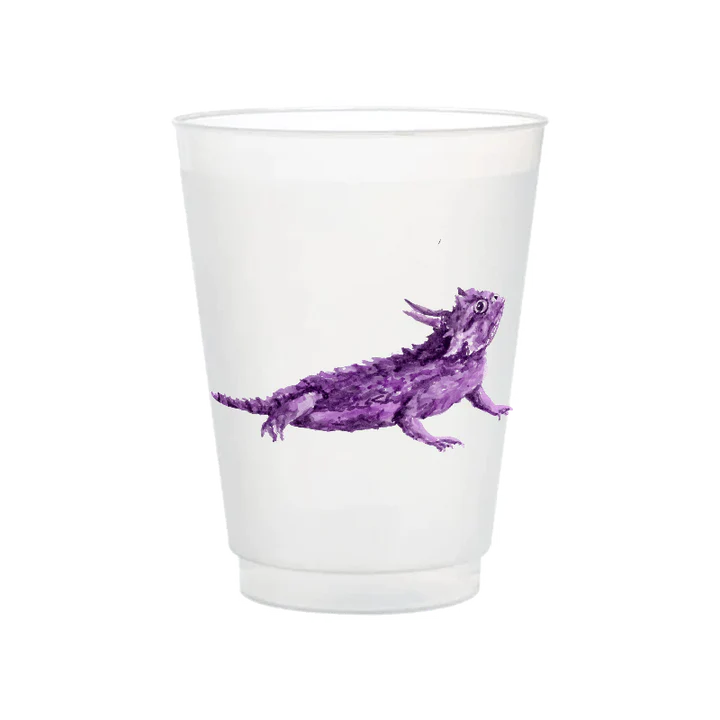 Purple Horned Frog Frosted Non-breakable Cup