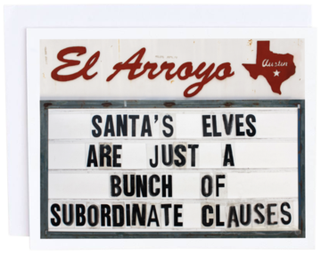 El Arroyo Subordinate Clauses Card