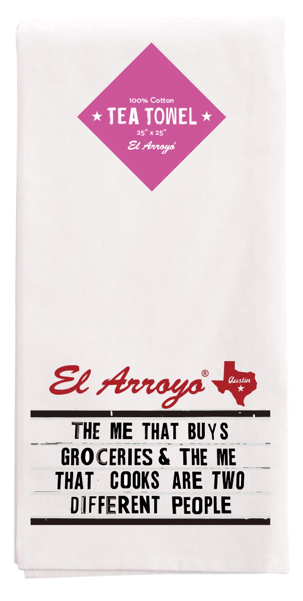 El Arroyo Two Different People Tea Towel