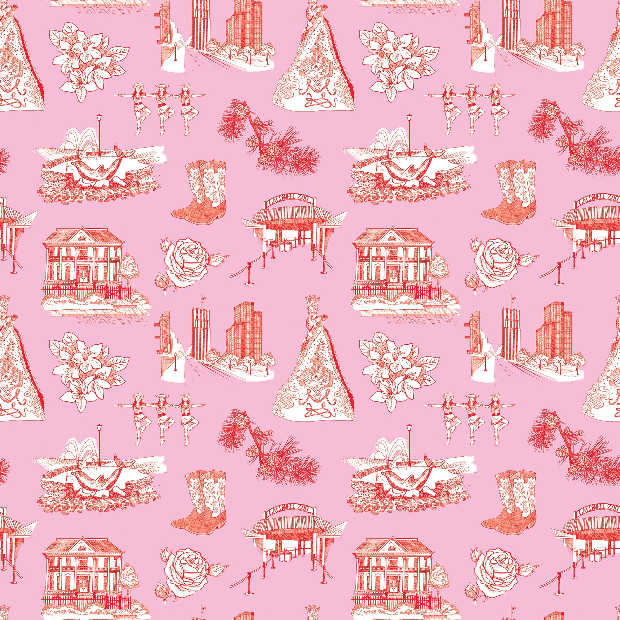 Tyler Toile Folded Notecard Set