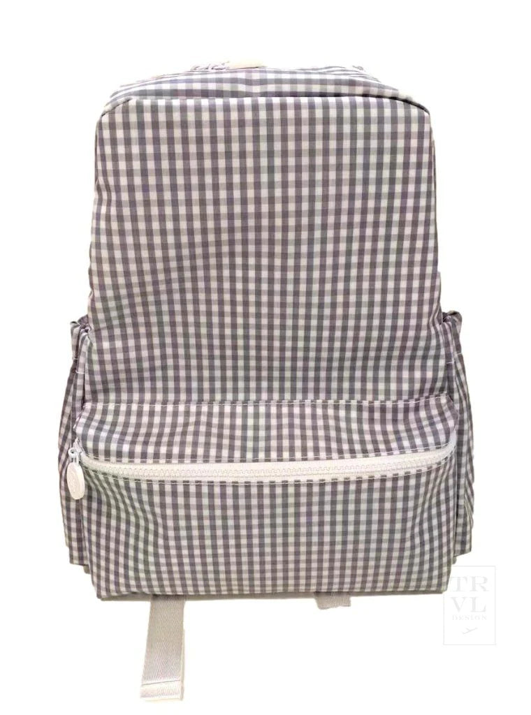 Coated Canvas Gingham Backpack