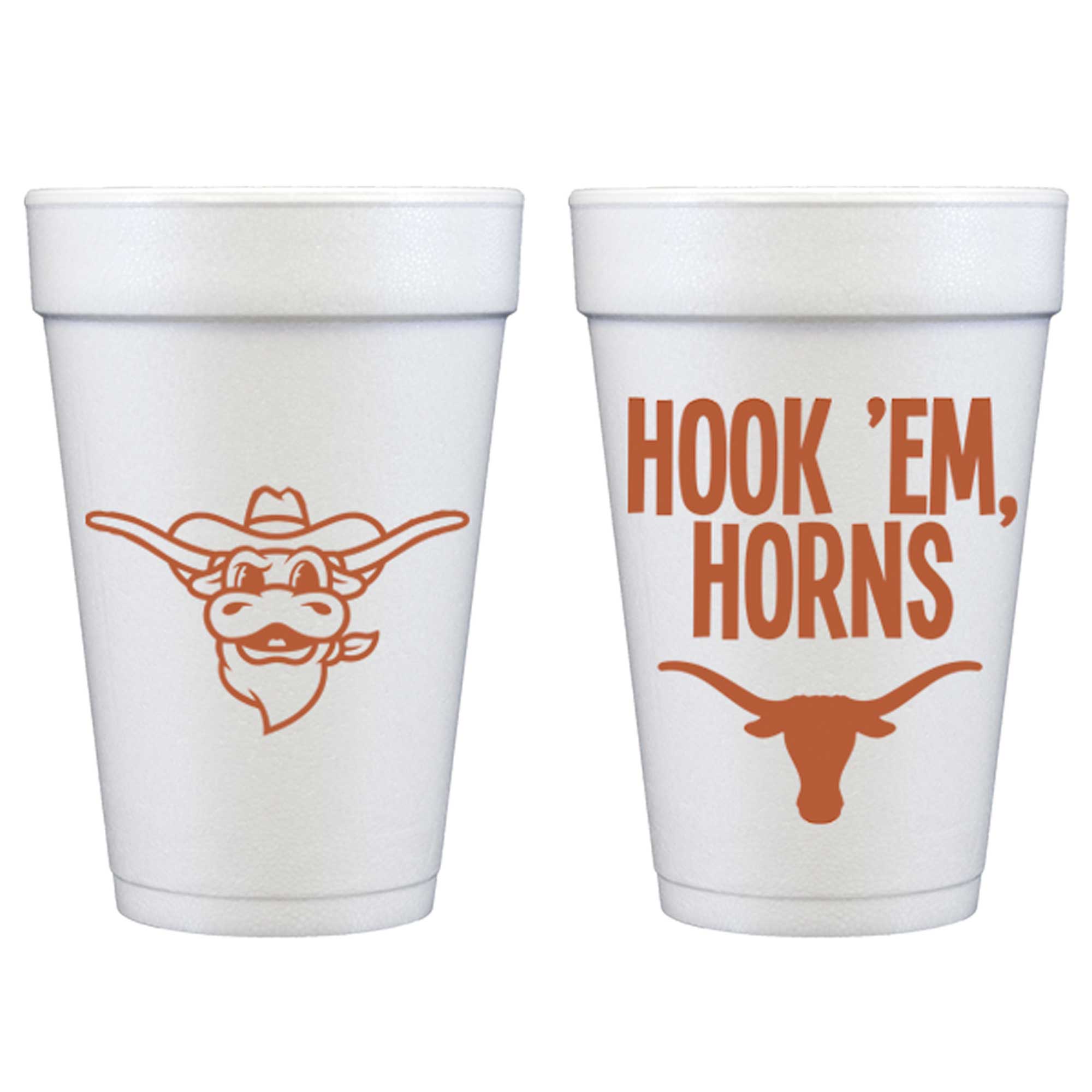 University of Texas/Hook 'Em Horns Foam Cup s/10