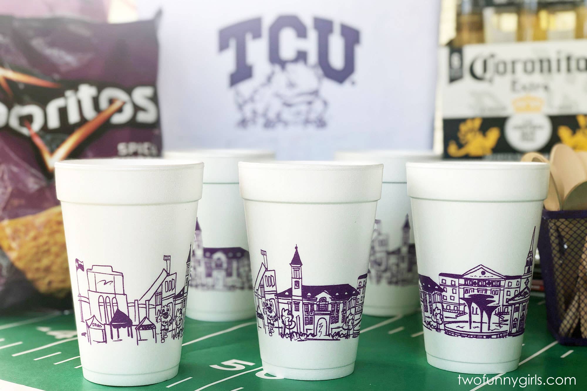 Personalized Campus Landmark Skyline Foam Cups