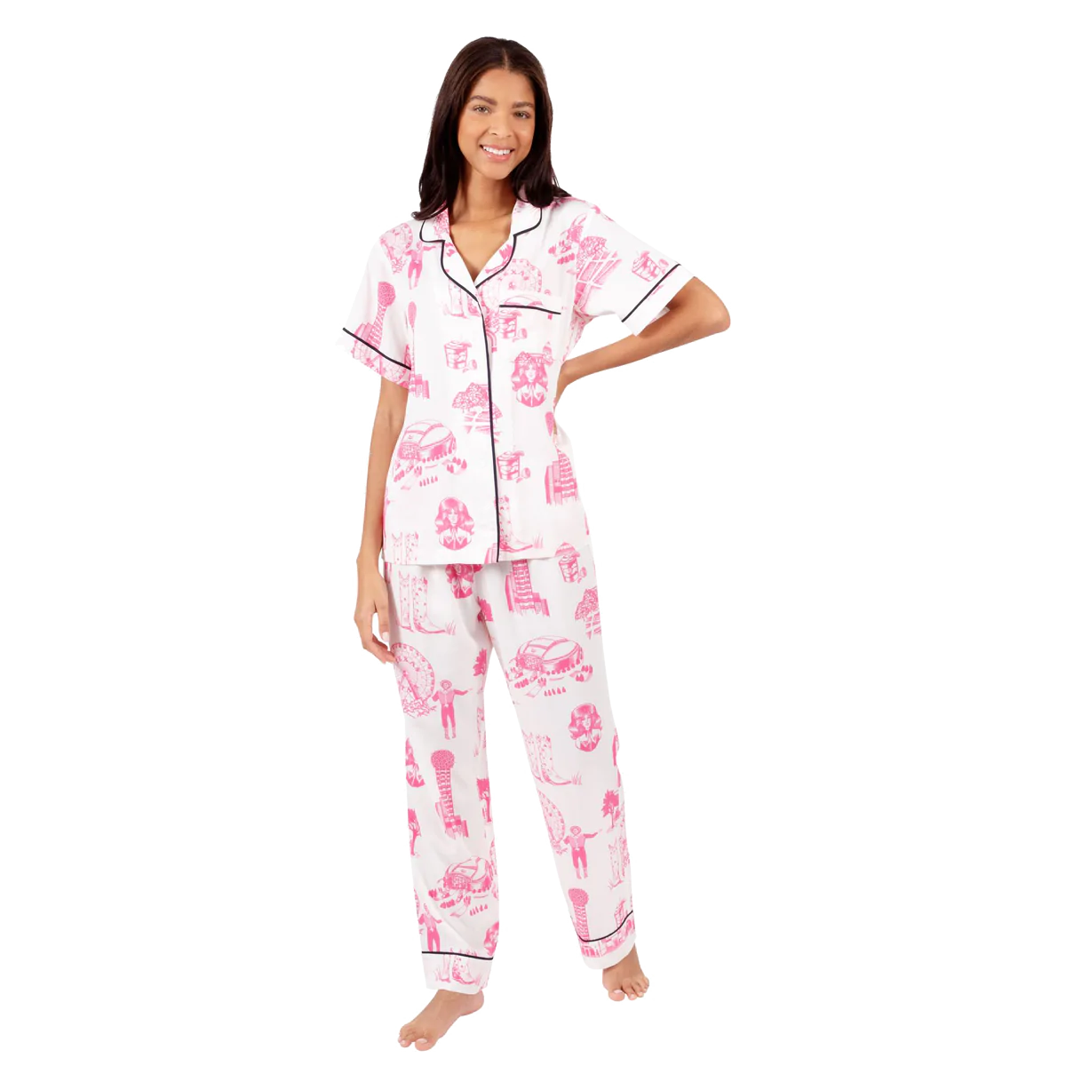 Dallas Cowboys Women's Holiday Pajama Set - Navy Size: Small