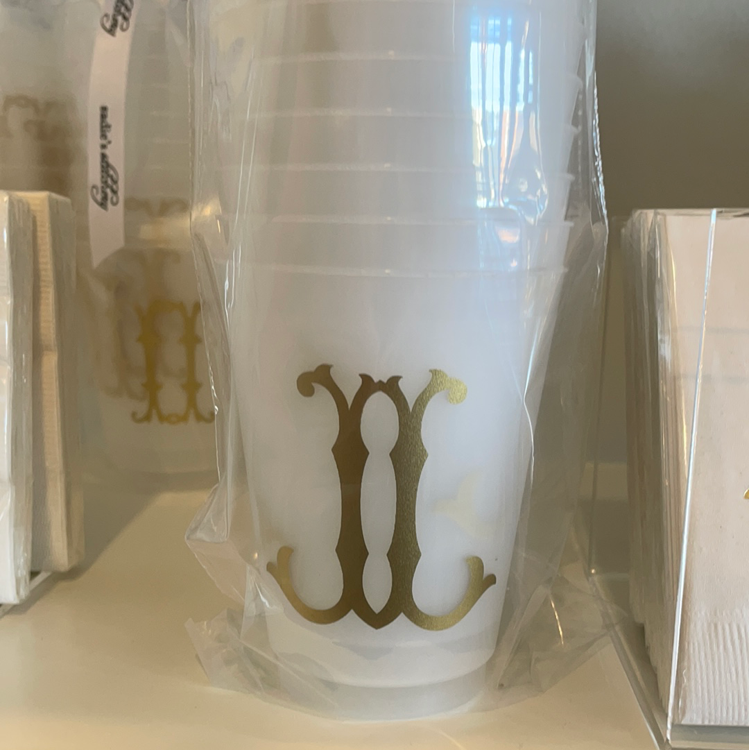 Antique Chic Monogrammed Cups