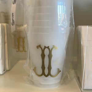 Antique Chic Monogrammed Cups