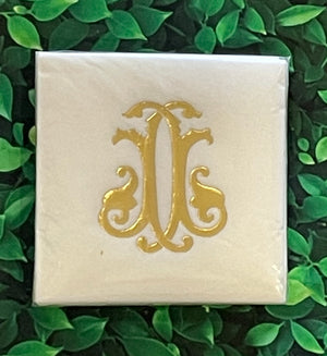 Single Letter Monogrammed Cocktail Napkins