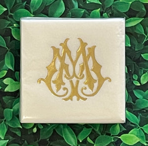 Single Letter Monogrammed Cocktail Napkins