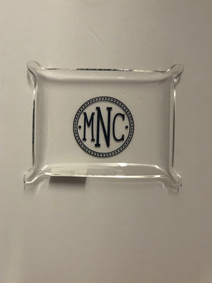 Acrylic Tray with Vinyl Monogram
