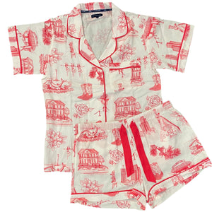 Tyler Toile Pajamas-Short Set
