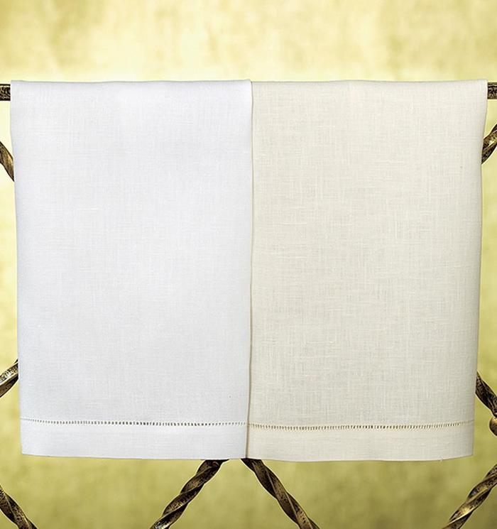 Sferra Classico Linen Hemstitched Guest Towel