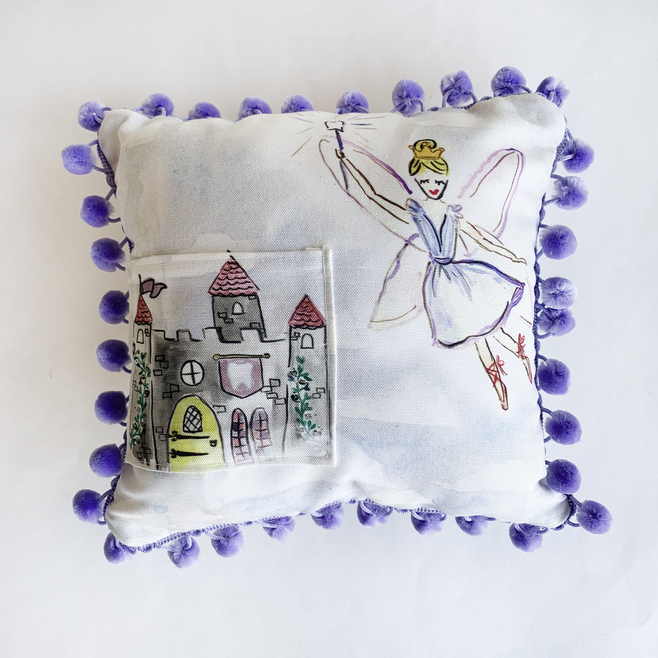 Tooth Fairy Pillow with Pom Poms